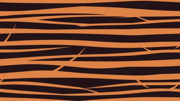 Vector illustration of Abstract animal style pattern. Abstract background with wavy lines pattern. Animal prints sign. Abstract Background. Watercolor orange striped background. Seamless wavy background.
