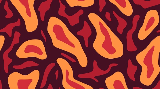 Abstract texture wallpaper with maroon and coral, seamless repeating patterns. Seamless. Trendy geometric elements. Wavy background. Color abstract vector pattern background. Pop art style pattern. Vector seamless pattern. Abstract colorful animal print.