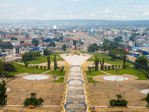 Public park in Kinshasa in The Democratic Republic of Congo.
