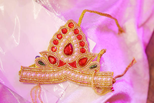 istock Closeup of mukut accessories for indian bride 1939815376