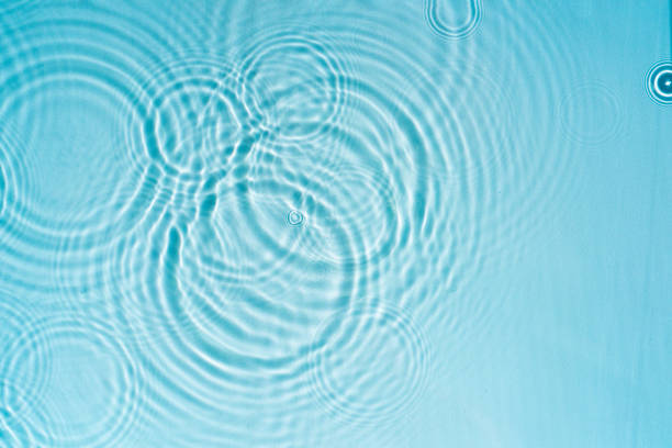 istock Soft circles on a transparent water background 1939823461