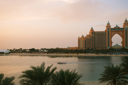 Atlantis The Palm Resort, Hotel and Theme Park at the Palm Jumeirah Island. Editorial taken 5 January 2023
