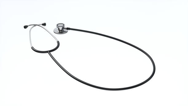 istock Medical Stethoscope Isolated on White Background. Minimal Concept. 1939863341