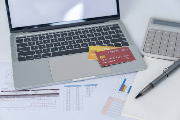 istock Pays bills with credit card concept. 1939866122