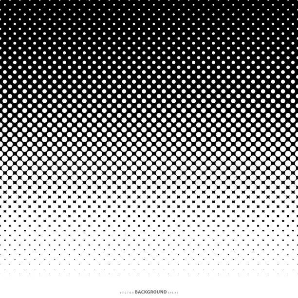 Vector illustration of Abstract halftone dotted background. Futuristic grunge pattern, dot, wave. Vector modern optical pop art texture for posters, sites, business cards, cover, labels mock-up, vintage layout