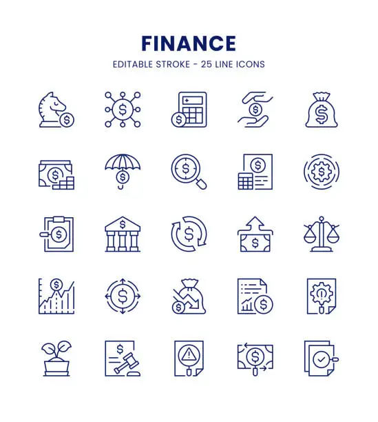 Vector illustration of Finance Icon Set