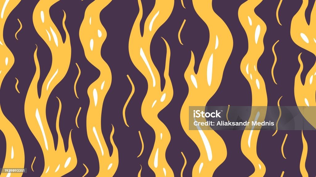 Retro Fire Pattern Trendy Vector Illustration In Style Retro 60s 70s Seamless Retro ...