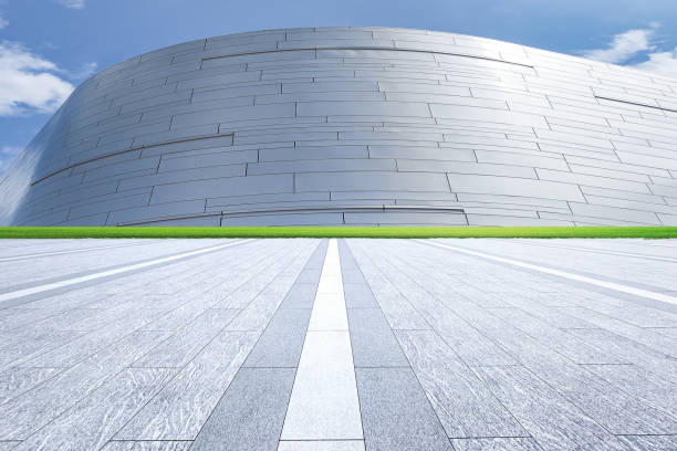 istock No one under the blue sky modern building brick square suitable for car advertising background 1939903567