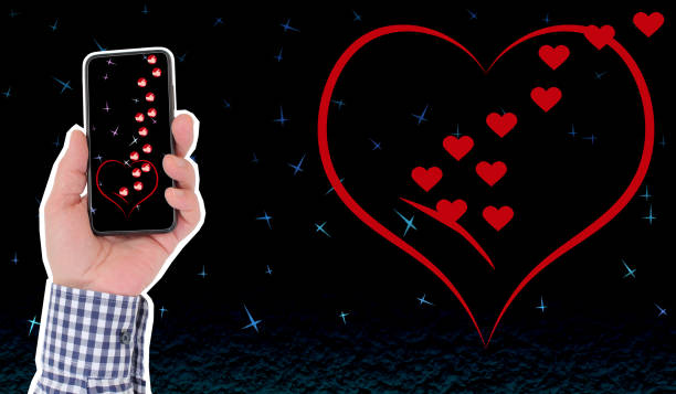 istock Composite Collage. Heart in Blood, Likes on Screen 1939932330