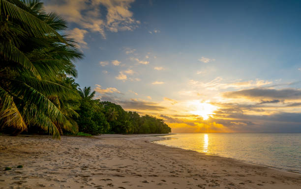 istock Colorful sunset in Praslin island 1939966700