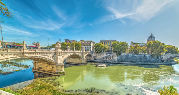 istock Vittorio Emanuele II bridge over Tiber river in Rome 1939972288