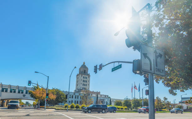 istock sun shining over Beverly Hills city hall 1939974430