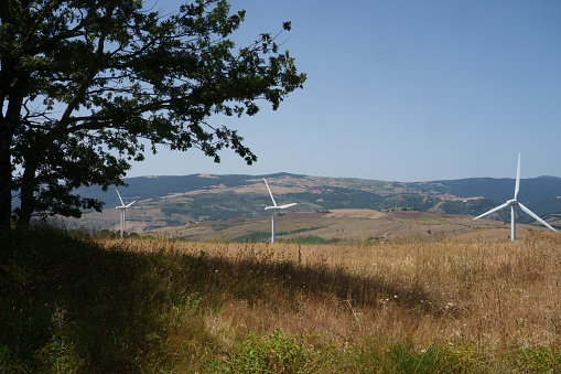 Country landscape near Potenza, Basilicata, Italy, at summer