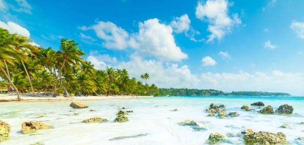 Clouds over La Caravelle beach in Guadeloupe, French west indies. Lesser Antilles, Caribbean sea