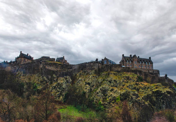 Edinburgh Castle on a gray January day.
