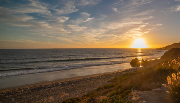 istock Waves in Malibu shoreline at sunset 1940040812