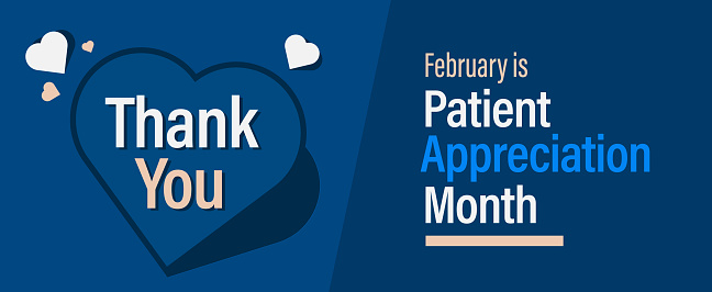 Patient appreciation month. Thank you card.