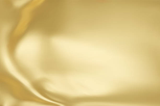 istock Close-up texture of natural gold silk. Light Golden fabric smooth texture surface background. Smooth elegant gold silk in Sepia toned. Texture, background, pattern, template. 3D vector illustration. 1940091791
