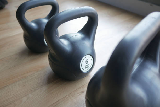 istock Gym Equipment or Dumbbell Kettlebell ion floor 1940092178