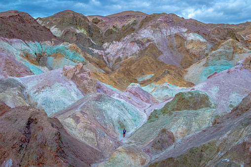 An aerial view of Death Valley's Artist Palette