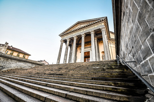 Stairs Leading To Gran Madre di Dio Church In Turin, Italy