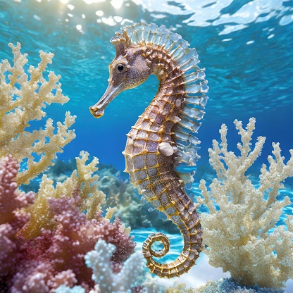 seahorse on the coral reef