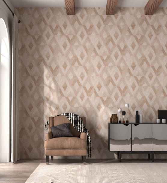 istock 3D rendering of an armchair in a room 1940254142