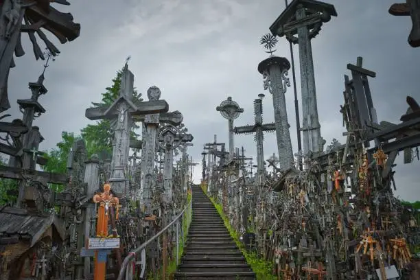 Photo of tenebre hill of crosses in lithuania