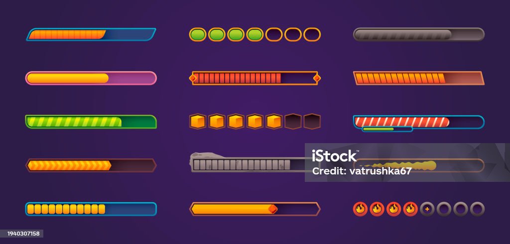 Gui Indicator Progress Bar Ui Game Asset For Mobile And Web Application Gui Level ...
