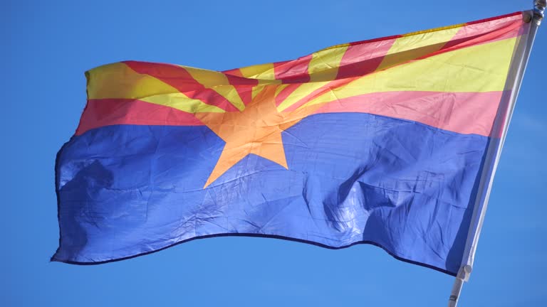 Arizona Flag in Slow motion