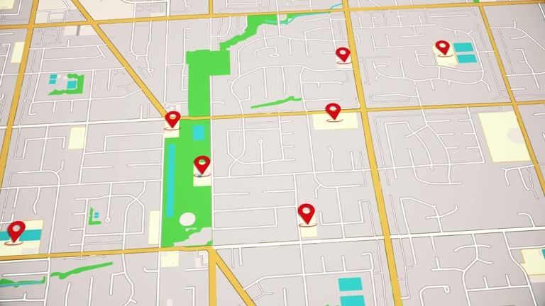 GPS Tracking. City map location pointer. Navigation map