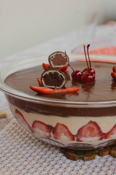 istock cream pave with strawberry and chocolate 1940346619