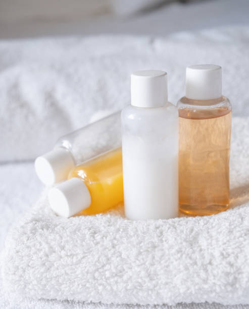 istock Travel cosmetics kit on bed , top view 1940385982
