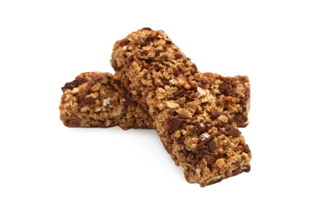 istock Two tasty granola bars isolated on white 1940397031