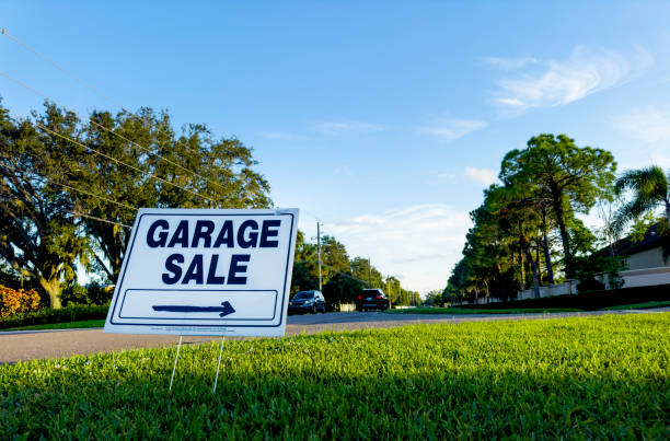 istock Garage Sale Sign by roadside 1940400186