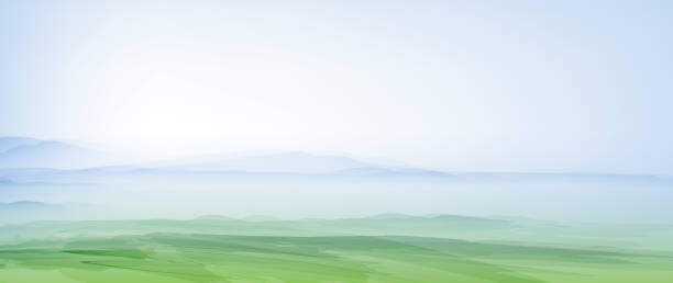 Galilee. Bible land vector illustration. Travel in Israel banner. pictures of valleys stock illustrations