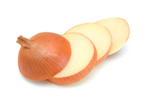 istock Ripe onion on a white background 1940427127