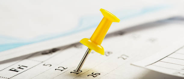istock Important date and calendar appointment. pin on calendar. 1940542424