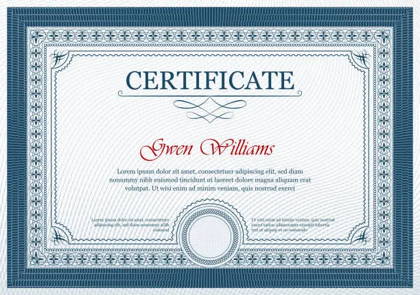 Vector illustration of Certificate Diploma Template