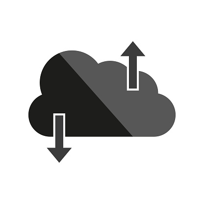 Data cloud icon. Backup and restore sign. Vector illustration. EPS 10. Stock image.