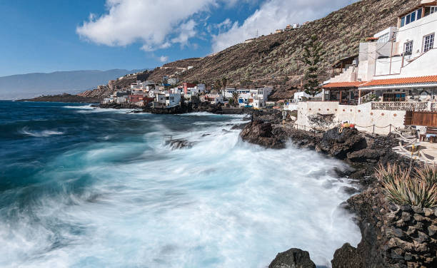 a long exposure picture taken with my google pixel phone while I was visiting Bocacangrejo in Tenerife (Canary Islands). The waves were a bit strong and that helped me to create a dramatic looking sea