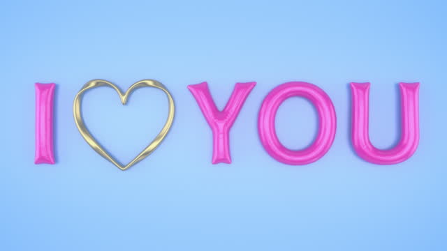 I Love You Text Background. Valentine's, Mother And 8'th March Day Title.