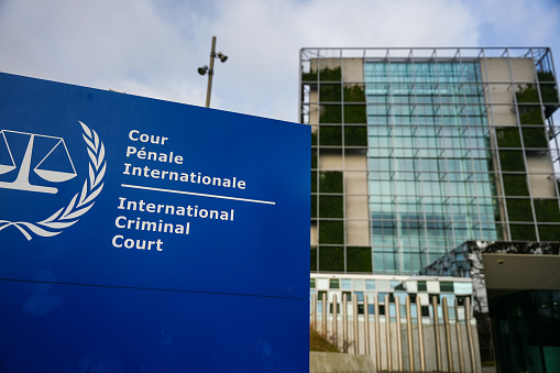 The Hague, Netherlands - December 28, 2023: Building of the international criminal court ICC CPI in The Hague.