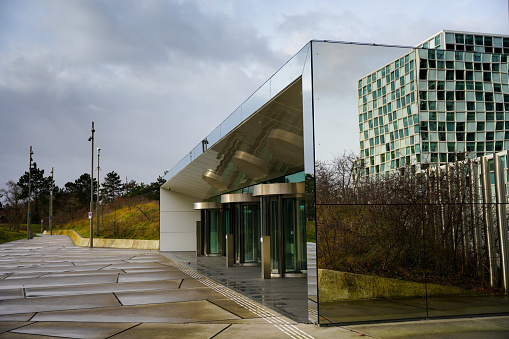 The Hague, Netherlands - December 28, 2023: Building of the international criminal court ICC CPI in The Hague.