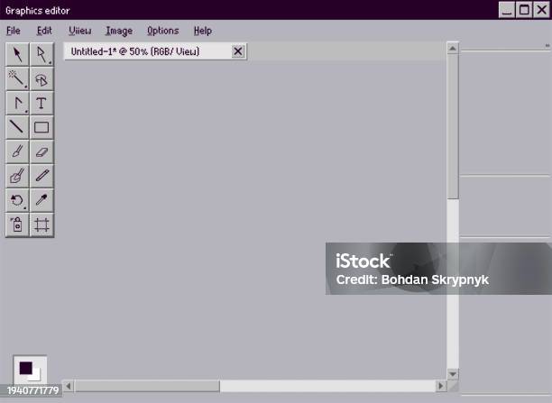 Old Design Editor Interface Graphic Old Drawing And Web Art Program ...