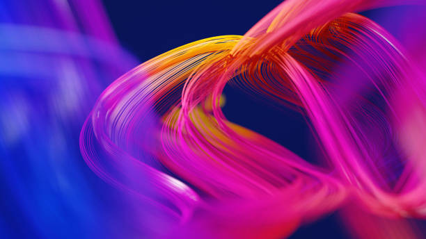 Abstract background Abstract background of thin wavy wires vibrant color stock pictures, royalty-free photos & images