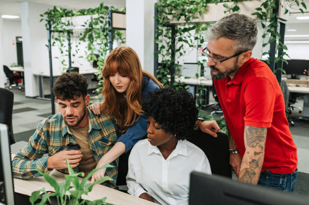 istock An interracial team is working on business strategy at the office. 1940792636