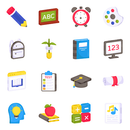 This time we have come up with education flat icons. Completely editable with zip folder attached hence facilitating you with instant download.