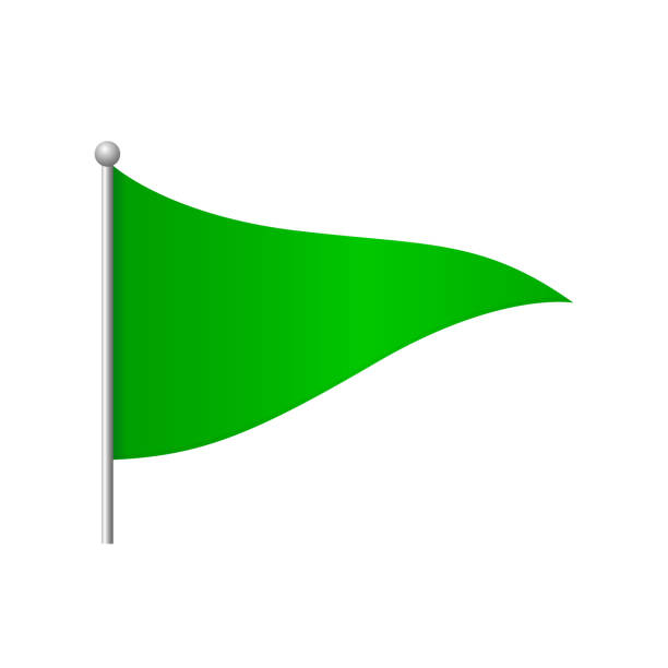 illustrations, cliparts, dessins animés et icônes de green flag - drapeau vert