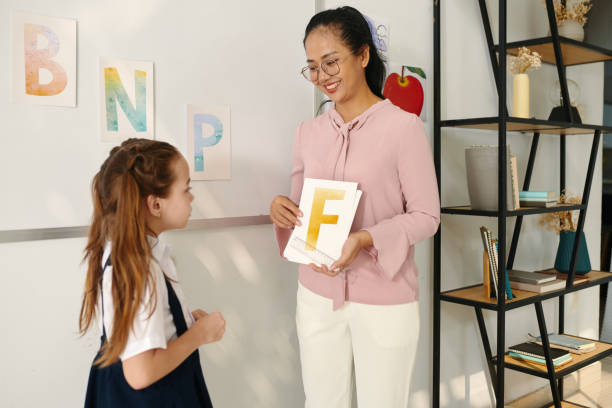 istock Girl Naming Letters on Cards 1941172083
